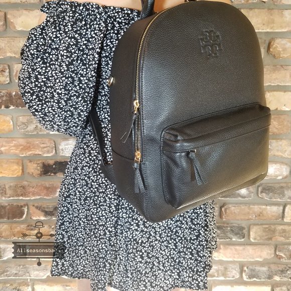 Tory Burch Thea Large Black Backpack - Picture 4 of 9